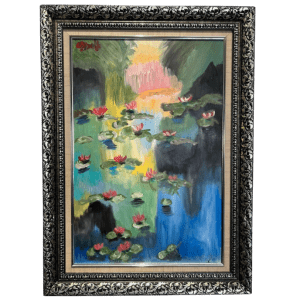 Reflection of lily pond